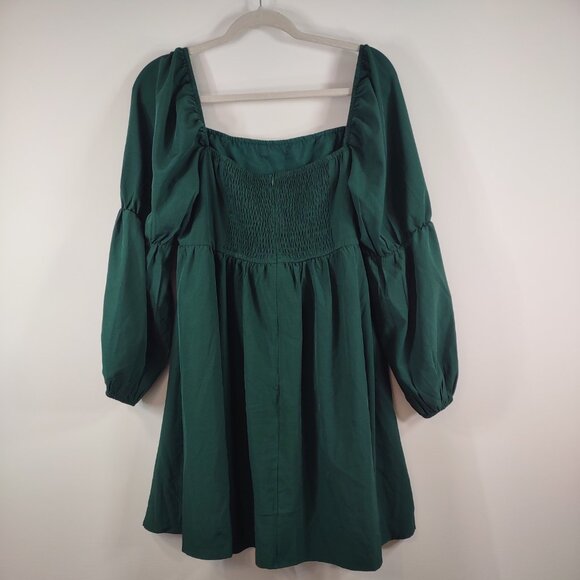 Exlura Green Peasant Mini Dress, Size XXL, NWT - Picture 6 of 8